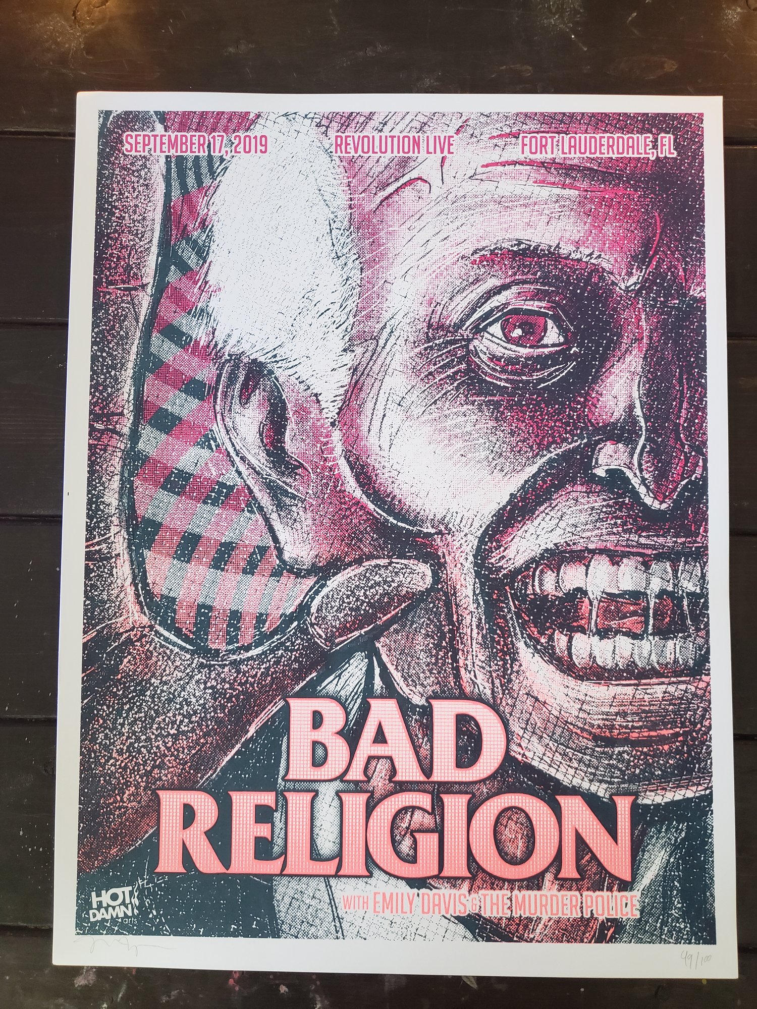 Bad Religion Gig Poster 2018 Fort Lauderdale