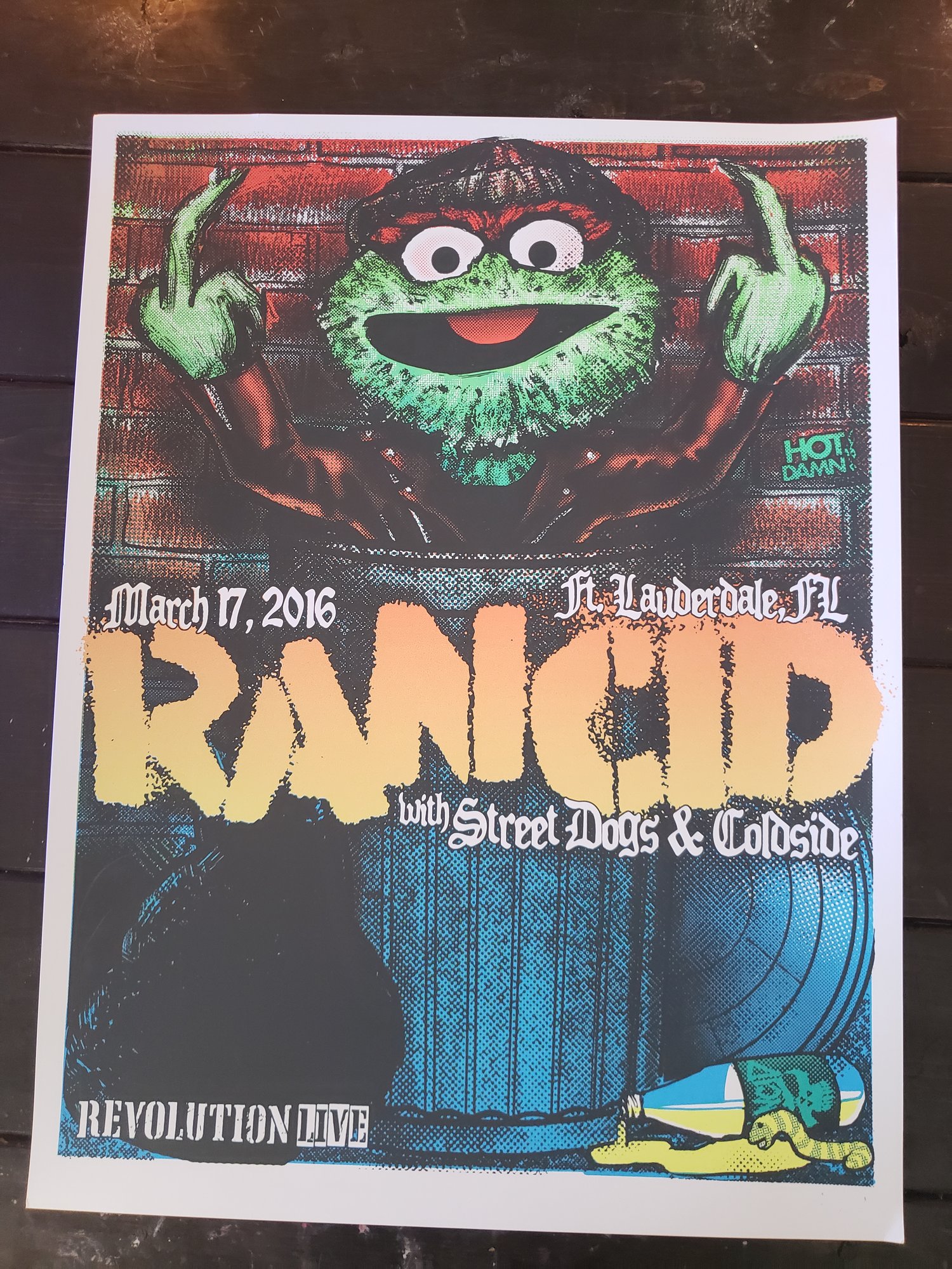 Rancid Gig Poster 2016 Fort Lauderdale