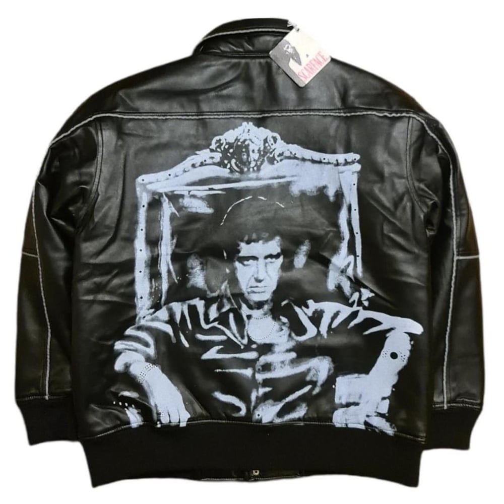 Image of Vintage Scarface "Tony Montana" Leather Jacket / Small