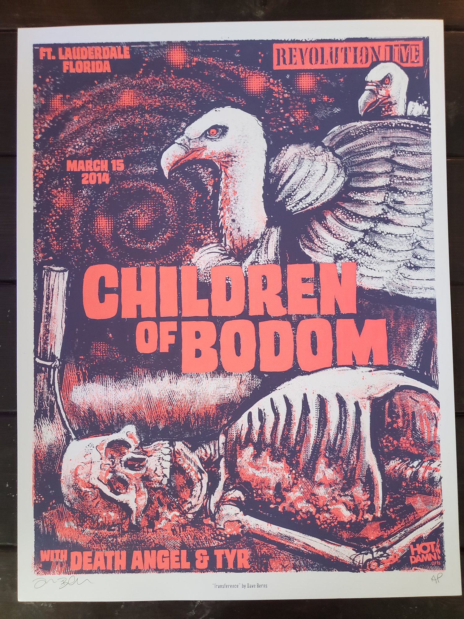 Children of Bodom Gig Poster 2014 Fort Lauderdale