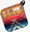 Western Wool Potholder - Red/Blue/Orange