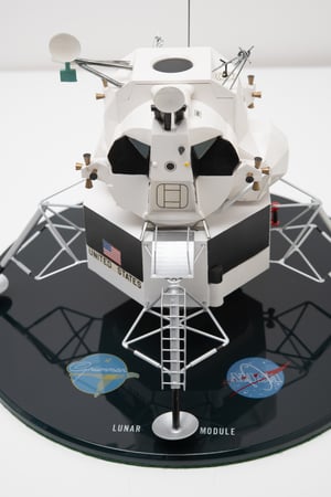 Image of Rare Nasa Grumman Apollo Lunar Module Spacecraft Precise Topping Manufacturers Desk Model, Moon Shot