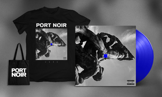 Image of Pre-Order Port Noir - Cuts Vinyl Package (Vinyl, Bag, T-shirt)