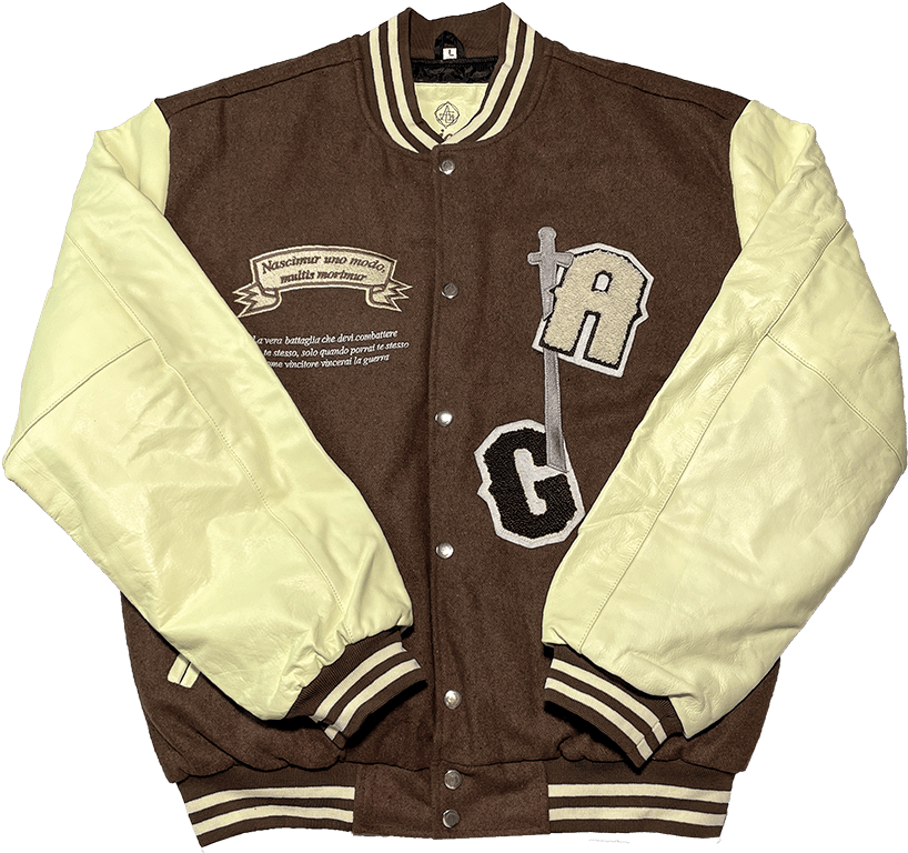 Image of MOCHA VARSITY JACKET