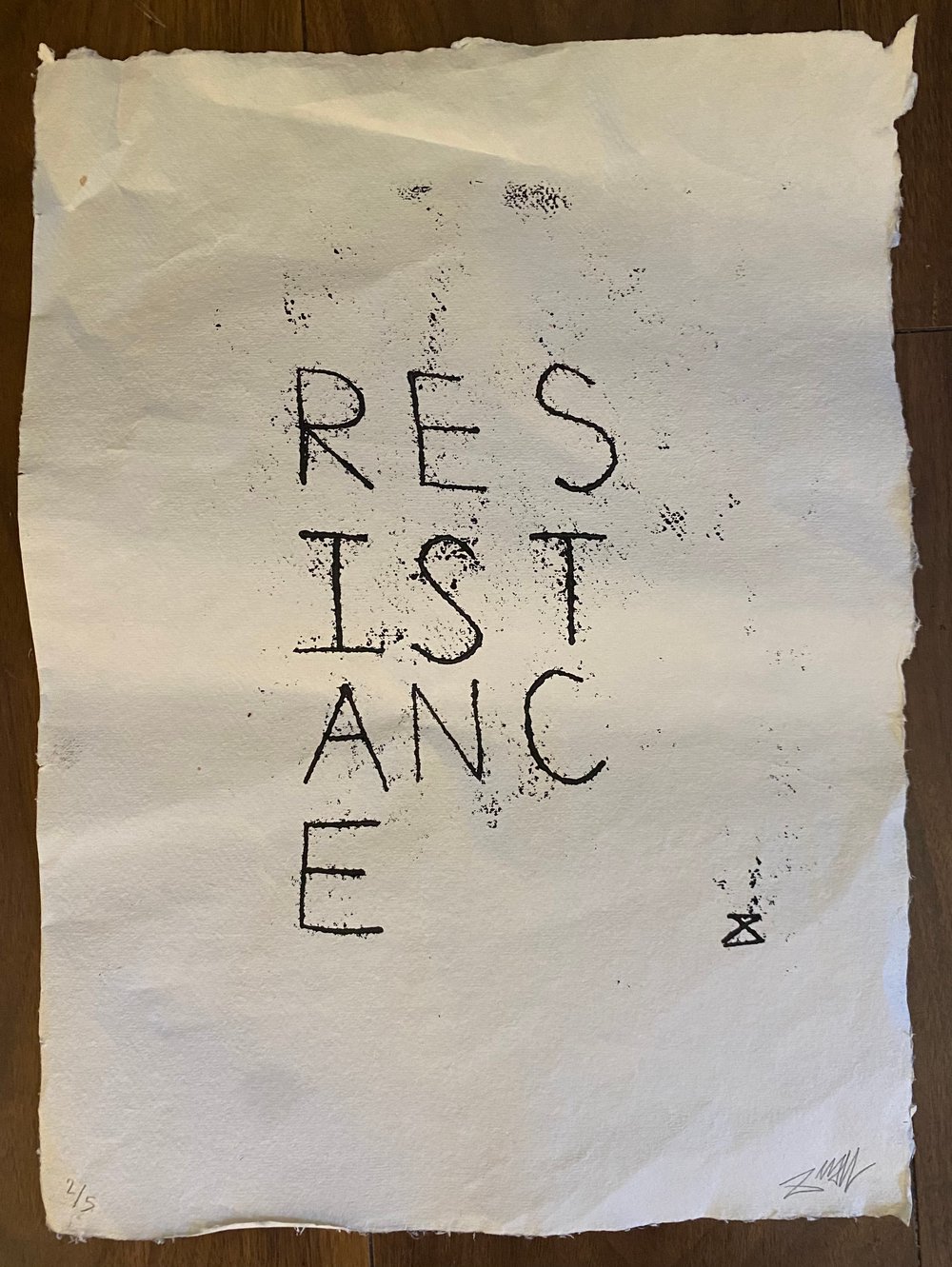 Image of RESISTANCE Monoprint 