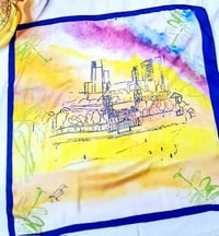 Image 2 of In The Park (light weight Faux Silk Scarf)