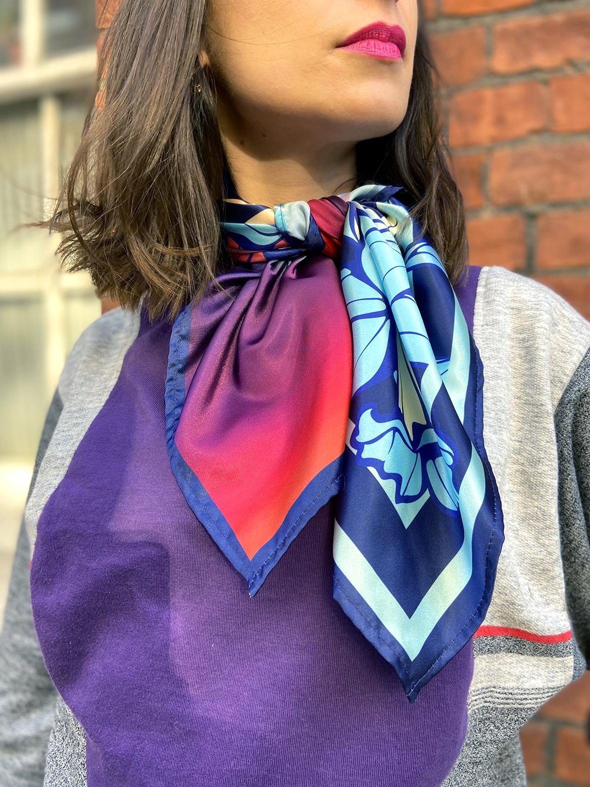 Image of  'Neon Nights' satin scarf by Nerone