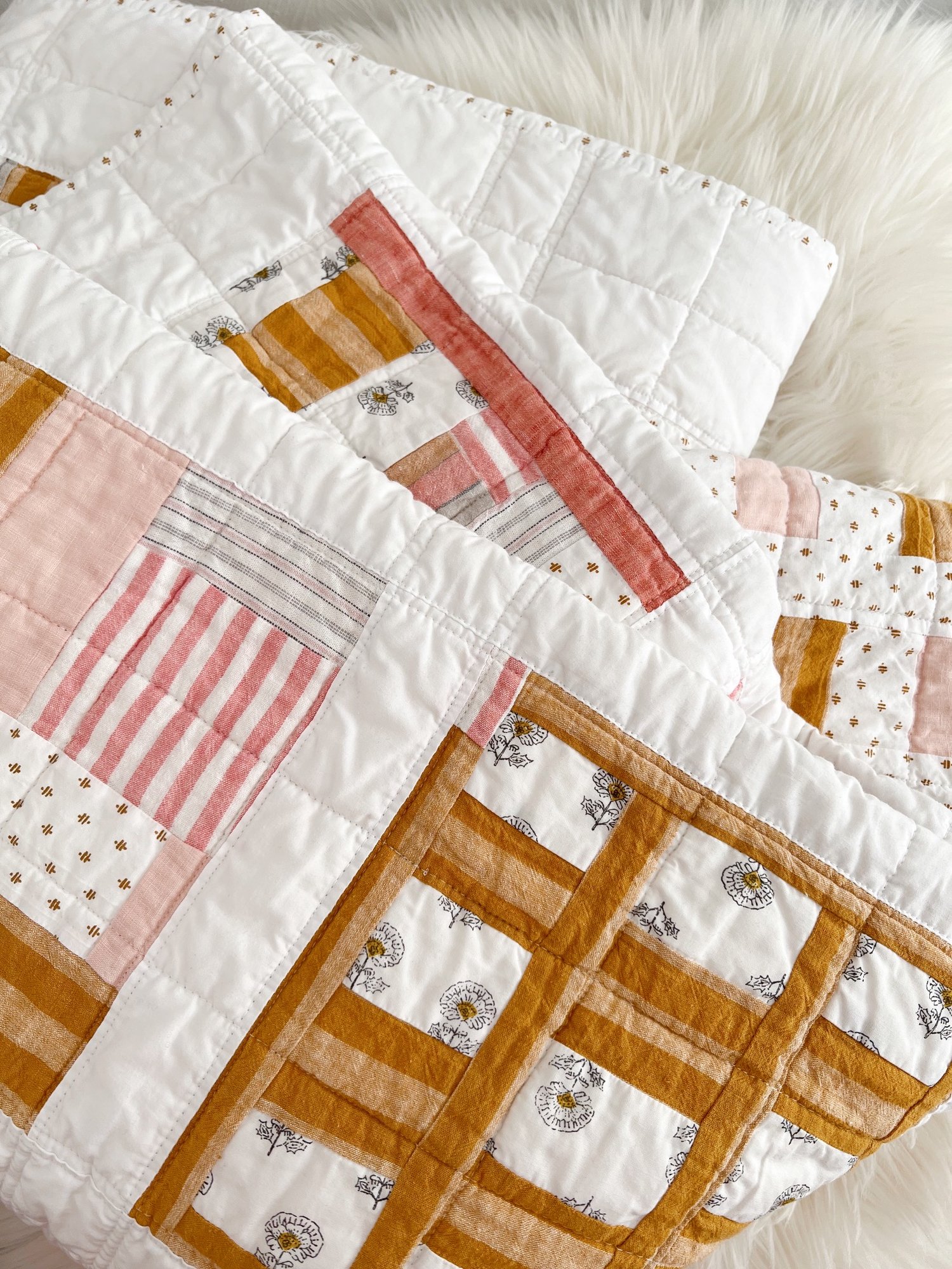 Image of Drawn Together Patchwork Quilt 