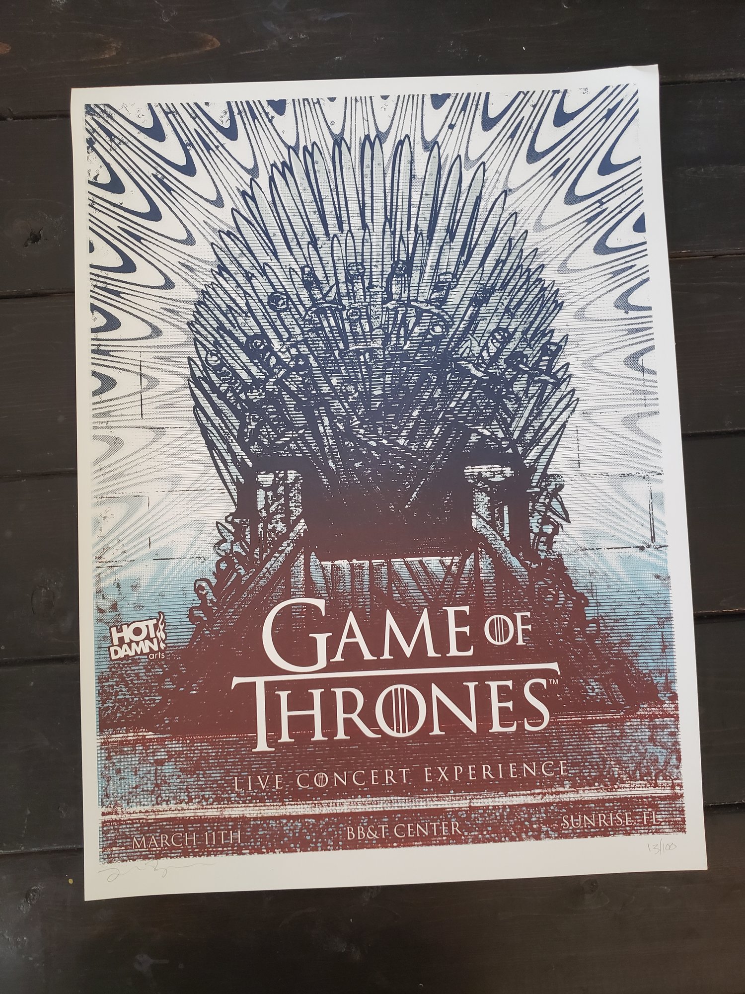 Game of Thrones Live Gig Poster