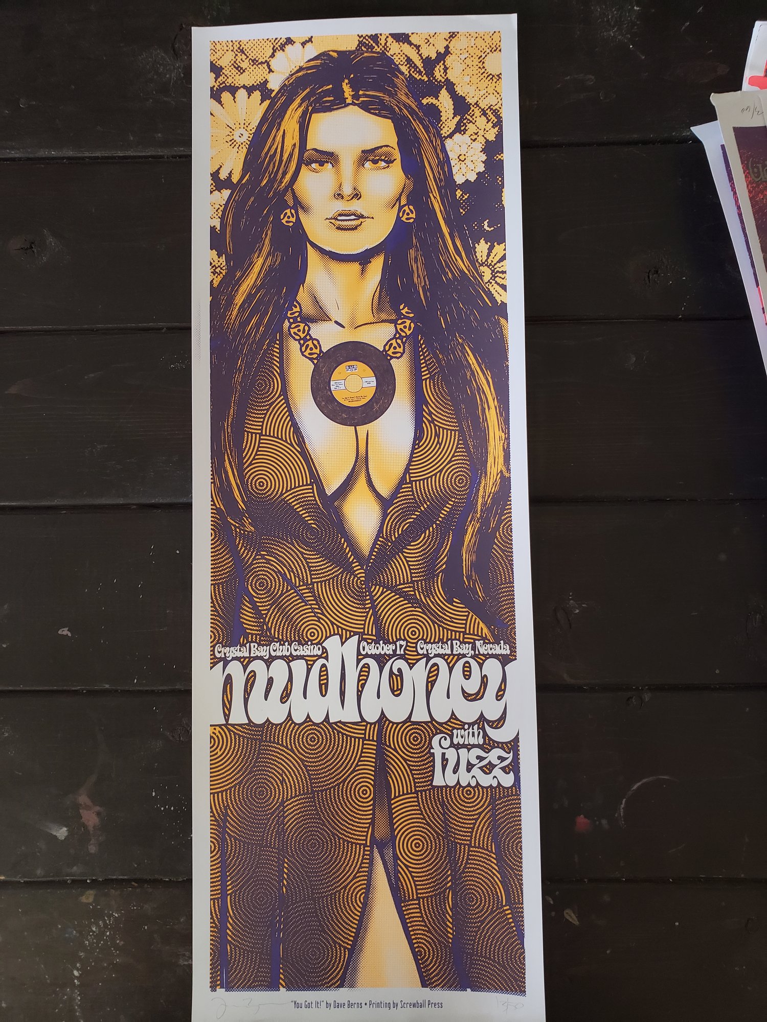 Mudhoney Gig Poster Crystal Bay NV