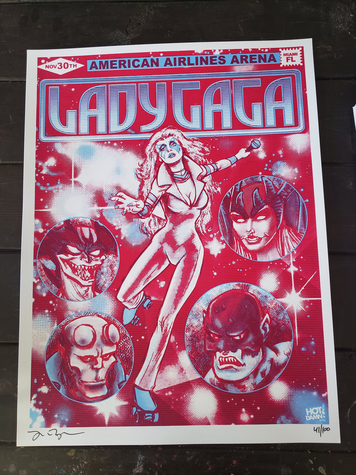 Lady Gaga Gig Poster Miami