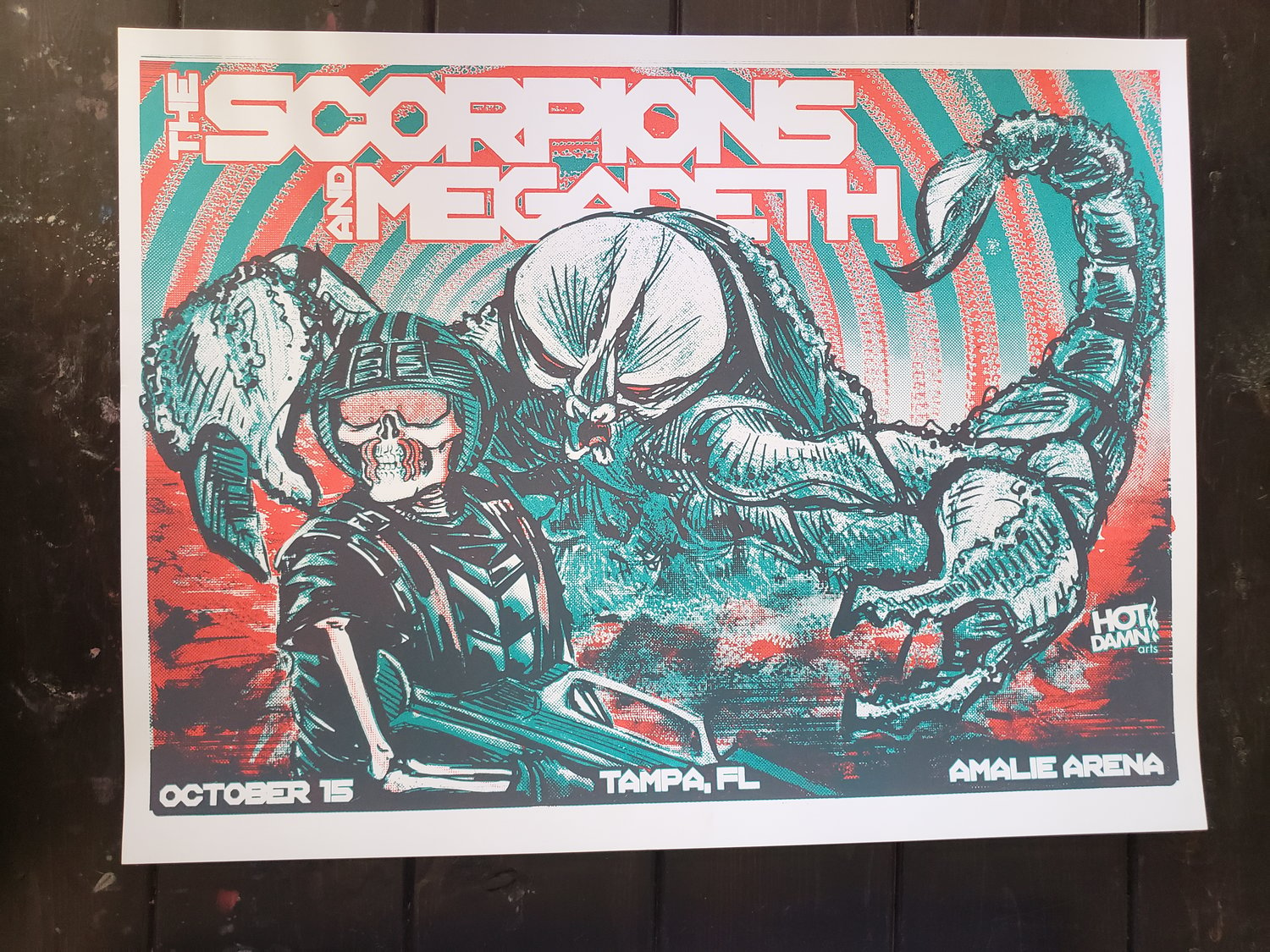 The Scorpions & Megadeth Gig Poster