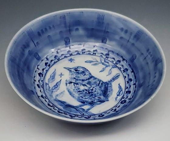 Image of Wren Cobalt Porcelain Bowl