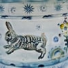 Running Rabbit Porcelain Mug
