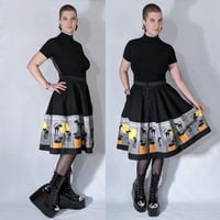 Image 2 of Black Cat Circle Skirt (with pockets)