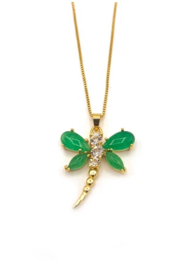 Jade Dragonfly Necklace