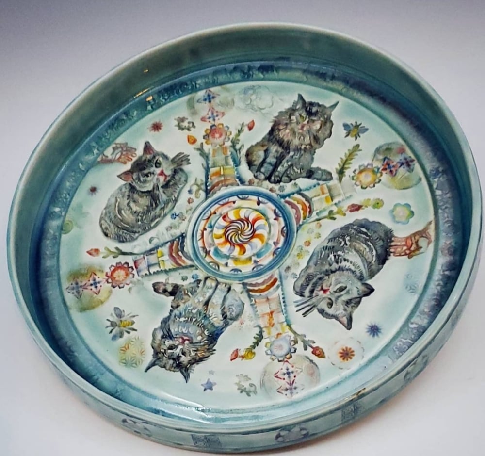Image of Pussycat  Porcelain Platter