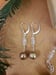 Image of Taupe Pearl Earrings with Rainbow Moonstones 4VT