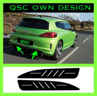 X2 Vw Scirocco R rear bumper reflector overlay sticker sticker