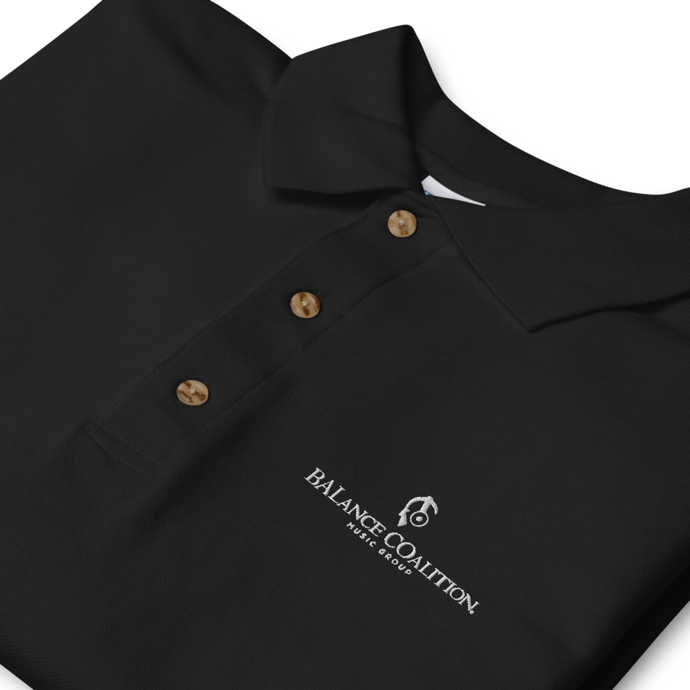 Image of Balance Coalition Music Group Embroidered Polo Shirt (Black)