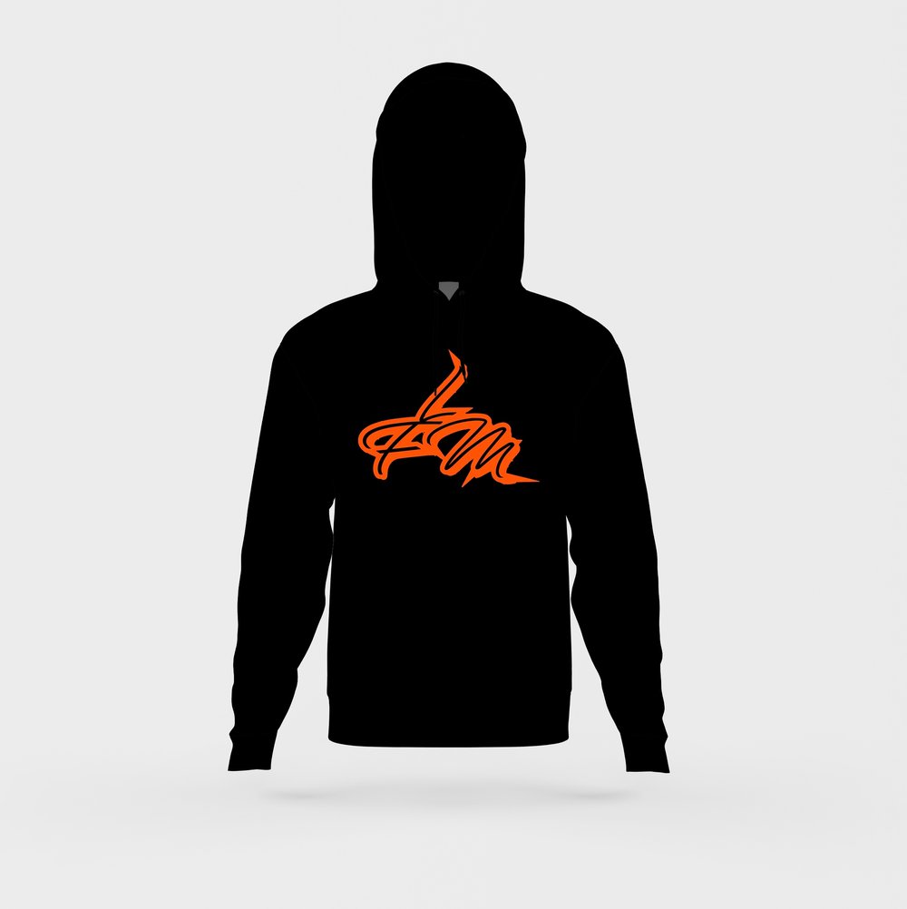 BLK / ORG LFM HOODIE