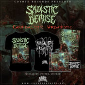 Image of SADISTIC DEMISE - Cannibalistic Urbanistic CD/T-shirt