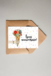 Carte Anniversaire Bouquet de fleurs