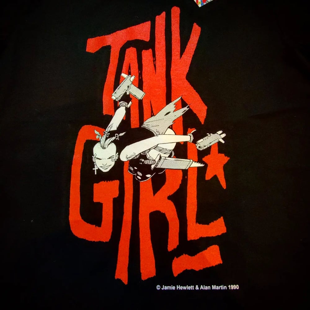 Image of TANK GIRL 1990's FIGHT OR FLIGHT T-SHIRT - Hewlett & Martin Design - Organic
