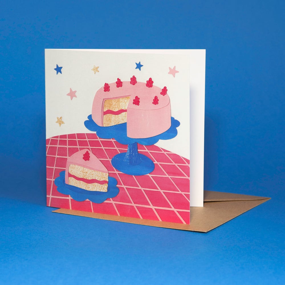 Raspberry Celebration Greetings Card