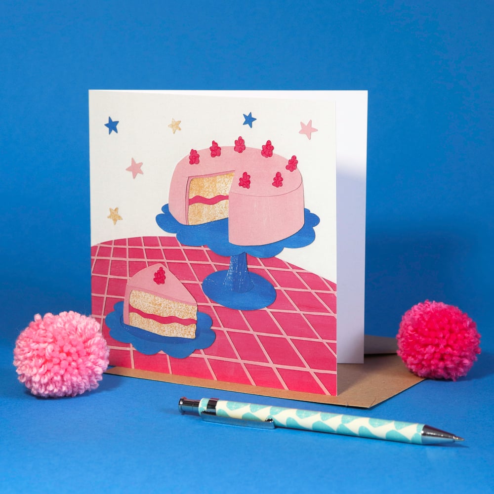 Raspberry Celebration Greetings Card