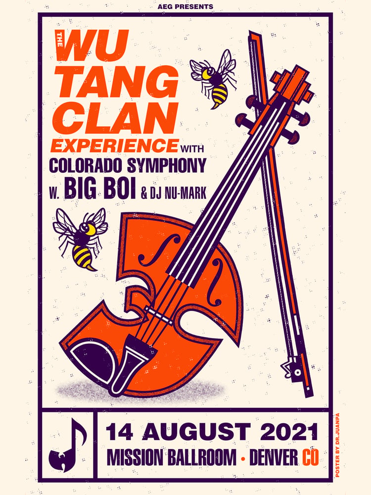 Image of Wu Tang Clan w. Colorado Symphony Mission Ballroom 2021 (Regular & Foil)