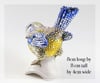 Fully Crystallised Blue Tit Bird Figurine