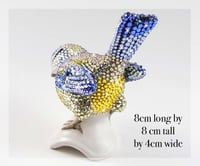 Image 4 of Fully Crystallised Blue Tit Bird Figurine