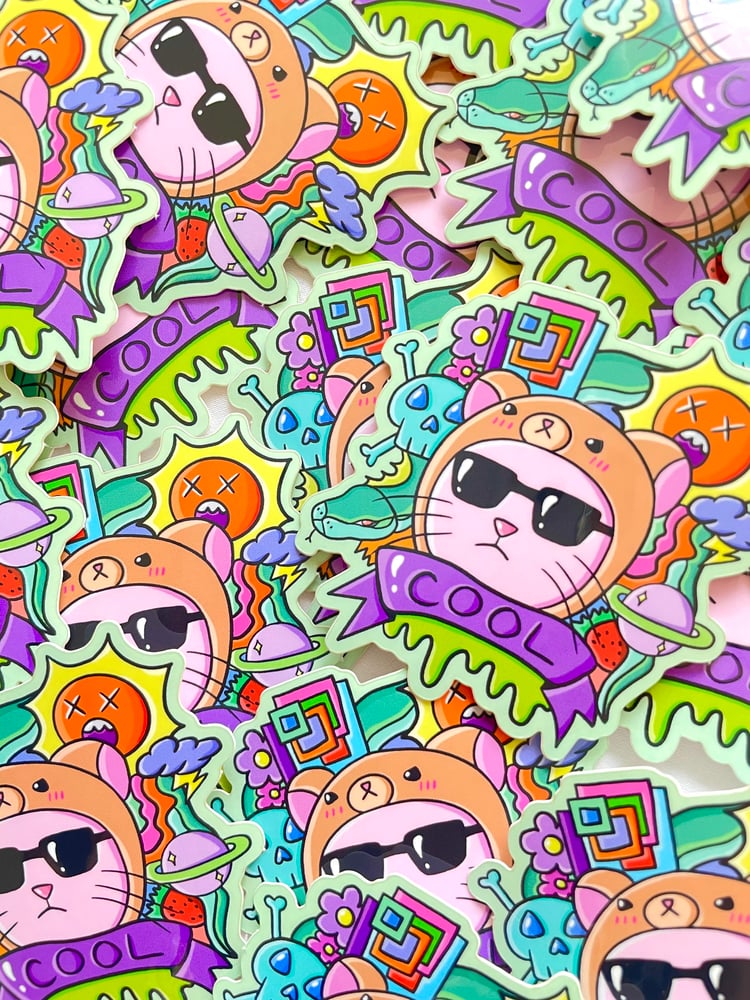 Image of Doodle Cool Bear Sticker