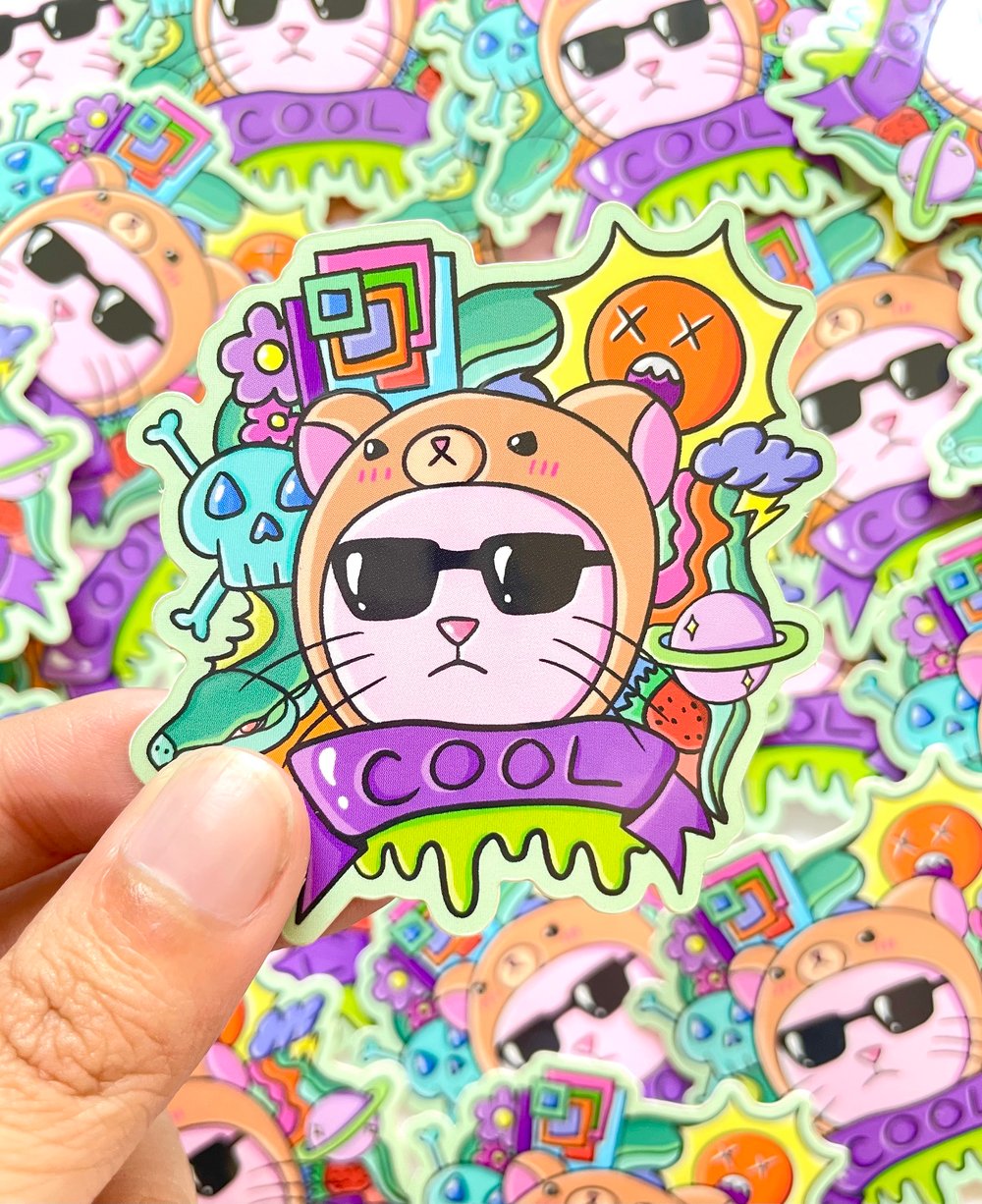 Image of Doodle Cool Bear Sticker