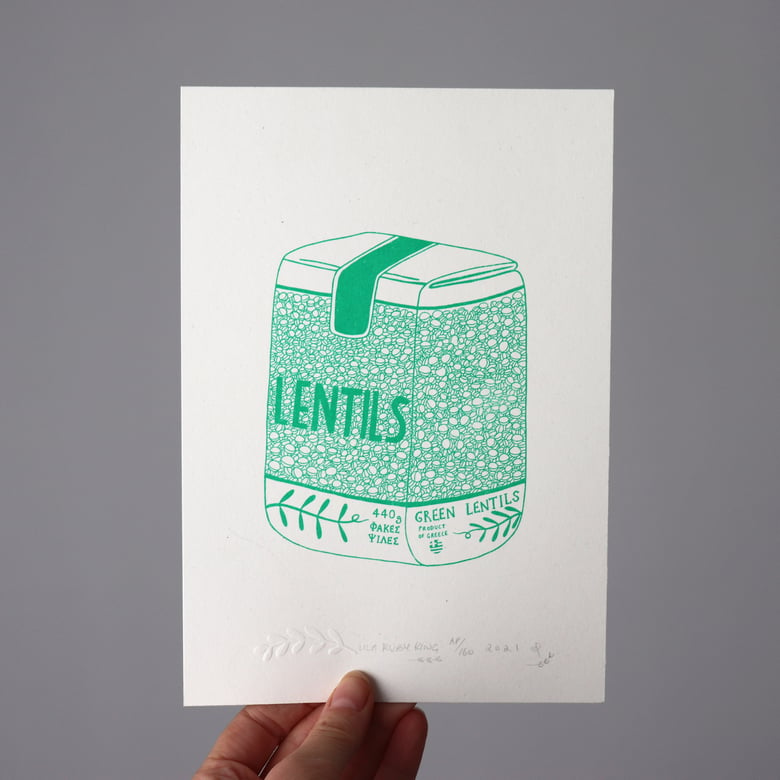 Image of Green Lentils - Original Screenprint