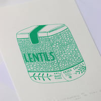 Image 2 of Green Lentils - Original Screenprint
