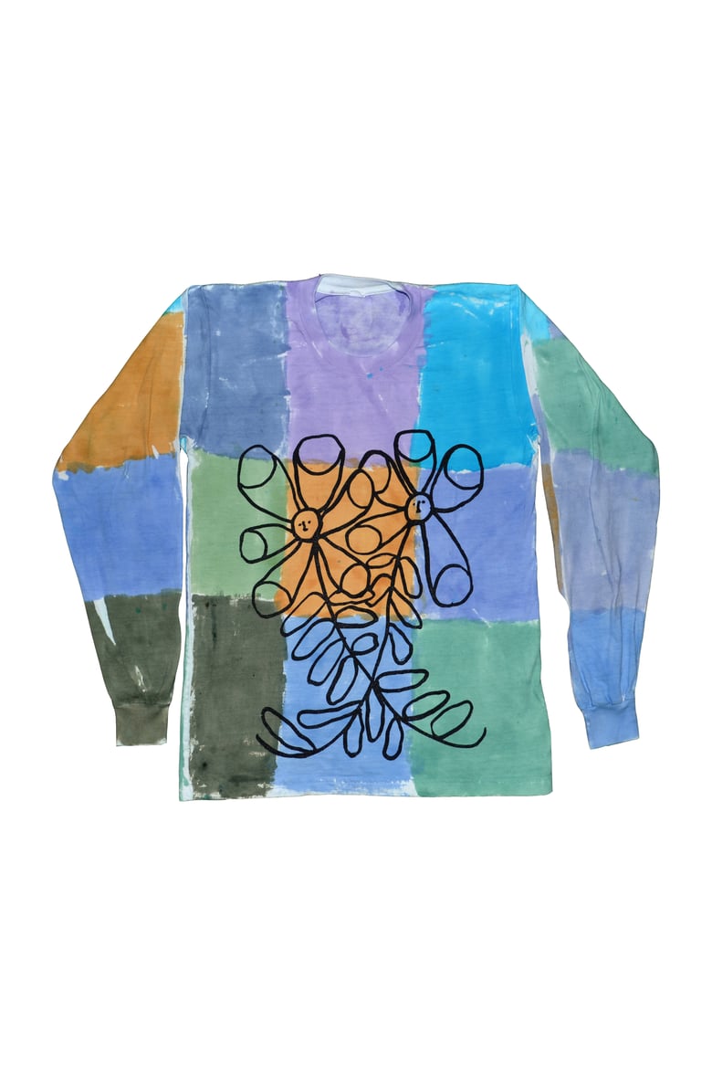 Image of patchwork friends long sleeve