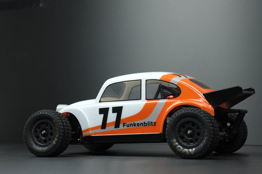 Image of PHAT BODIES 'FUNKENBLITZ' for 14/12th scale LC racing and WL toys chassis