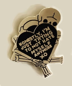Image of self-love hard enamel pin