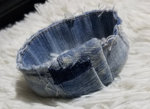 Image of Tasty Raw Edge Denim Uni-Cuff