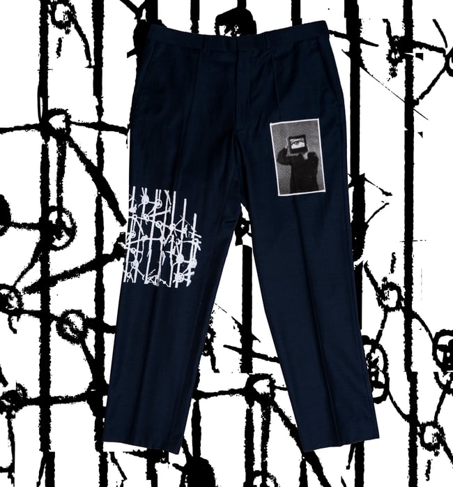 DARK BLUE SUIT TROUSERS