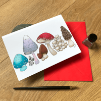 'Toadstool' Greeting Card