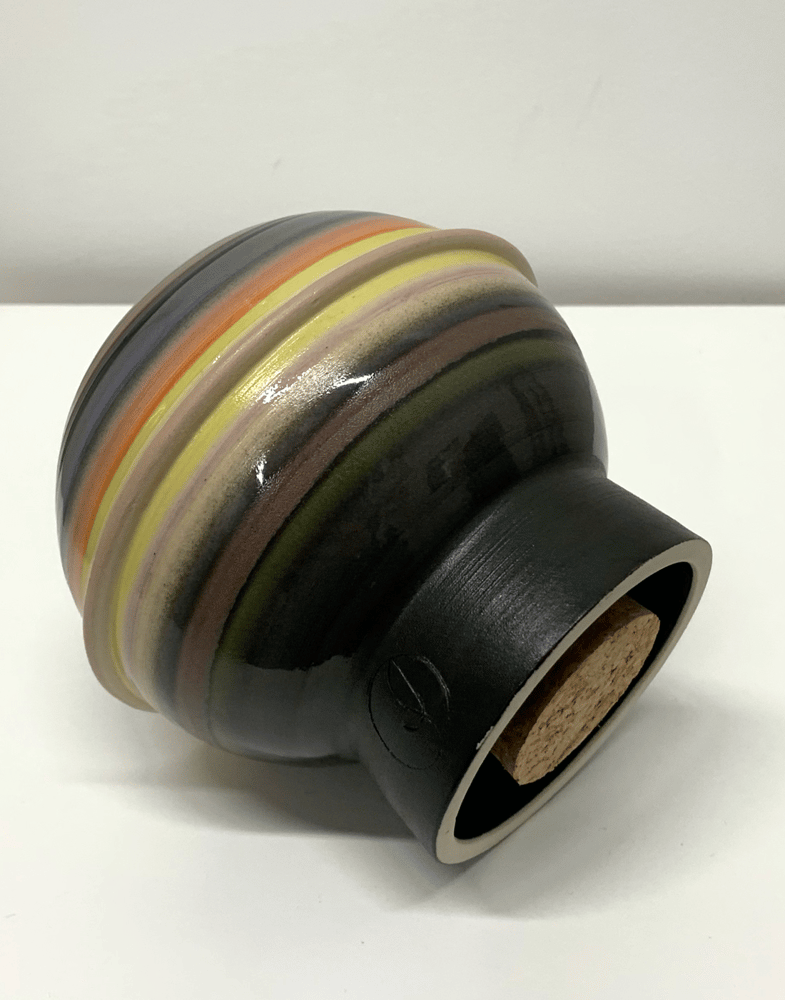 Image of Sediment Coin Jar | Orange, Black and Purple Color 