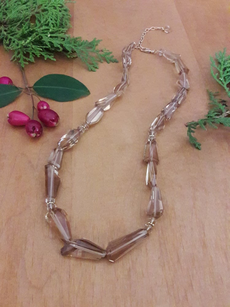 Image of Champagne Topaz and 14K gold Necklace 1YX