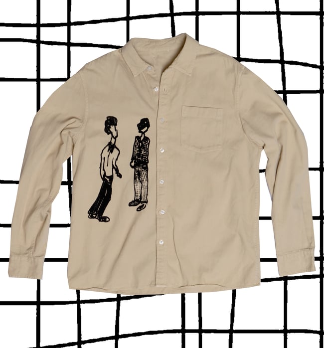 CREAM  CANVAS SHIRT