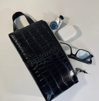 Image 3 of The Original in Black Croc Vegan Leather