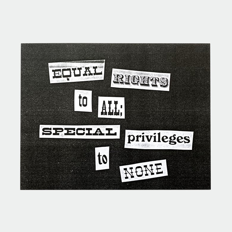 Image of (NEW) Equal Rights to All 4.25 x 5.5" print