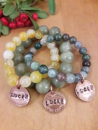 Image 3 of Lucky Penny Agate Mala style Bracelets