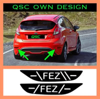 Image 2 of X2 Mk7/7.5 Ford Fiesta Rear bumper reflector/fog overlay sticker 